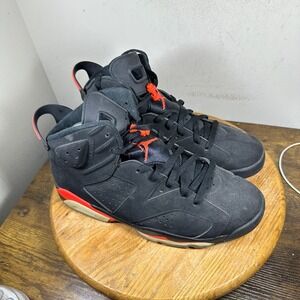 Jordan 6 Retro Infrared 2019 Mens Basketball Shoes Black 384664-060 Size 11.5